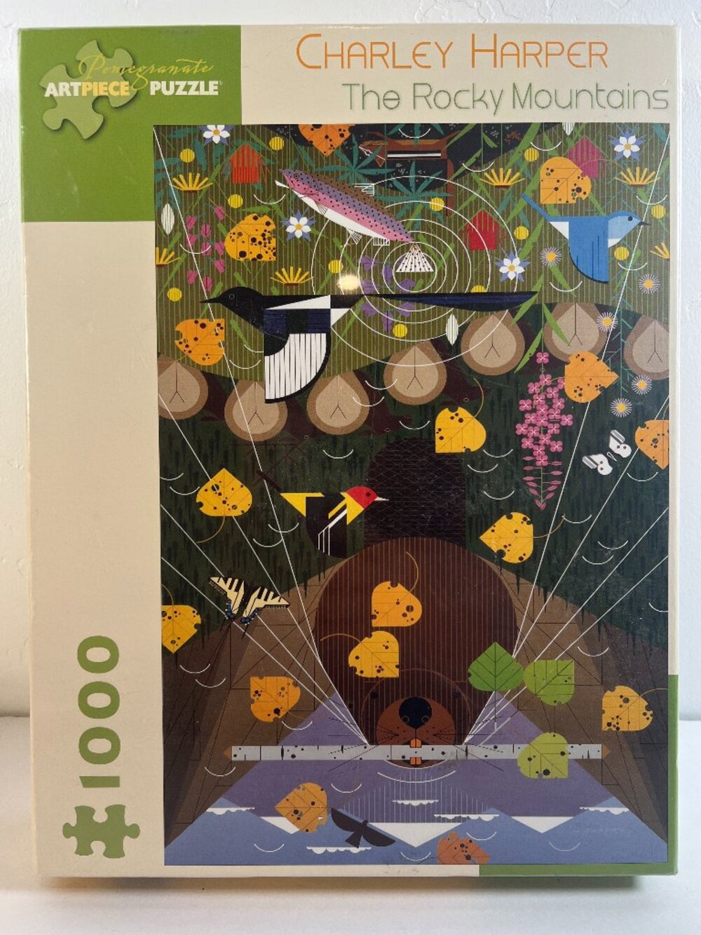 Pomegranate ArtPiece Puzzle Charley Harper The Rocky Mountains 1000 Piece New